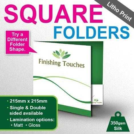 Printed Square Pocket Folders