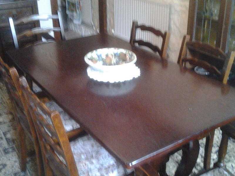 Priory table, chairs and dresser.