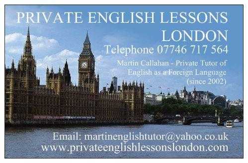 PRIVATE ENGLISH LESSONS IN LONDON