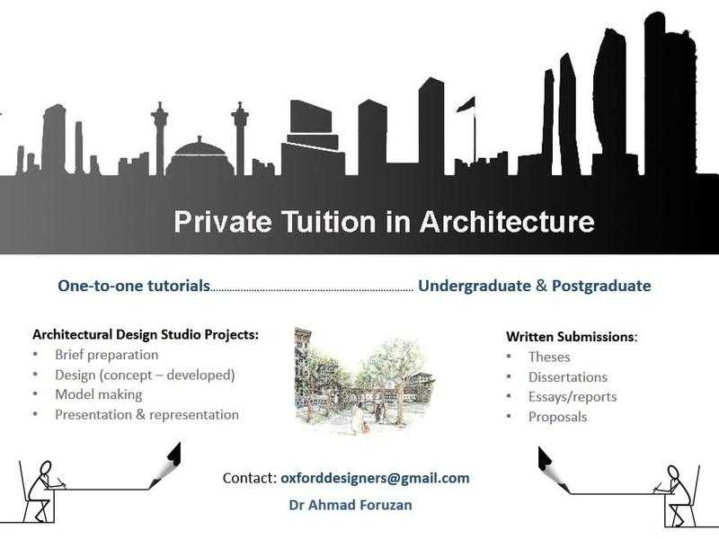 Private tuition in architecture - undergraduate and postgraduate - London