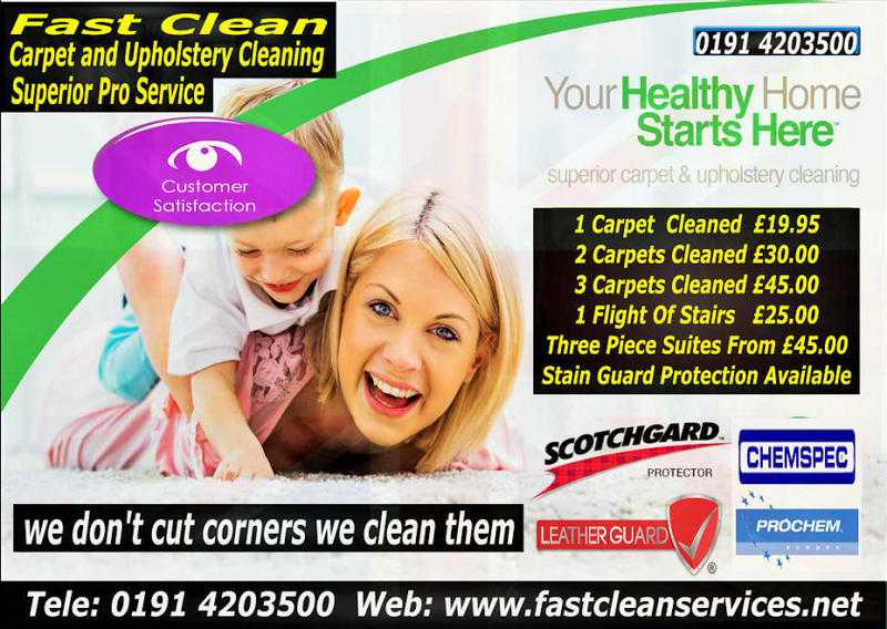 Professional Carpet and Upholstery Cleaning Service, covering the whole of the North East Area