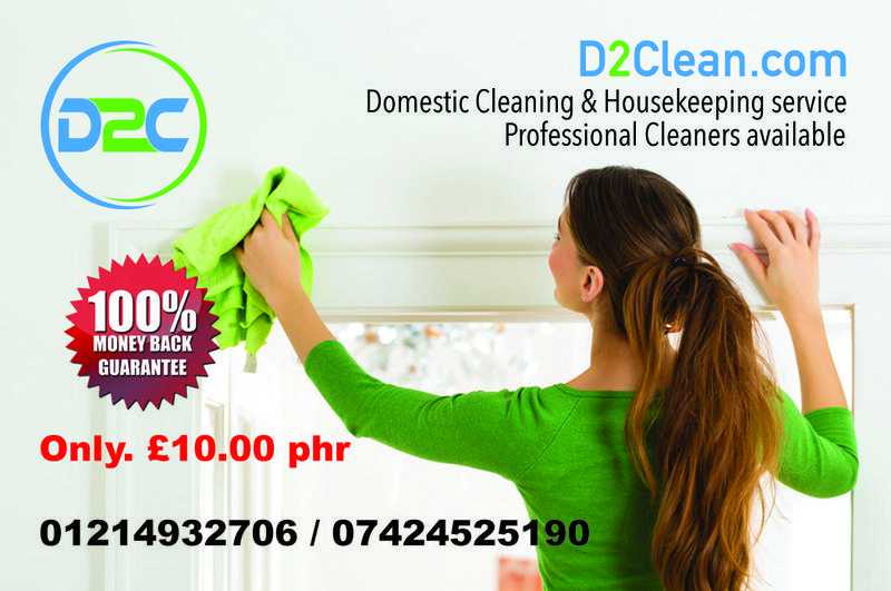 Professional Domestic Cleaners available JUST 10 Per Hour