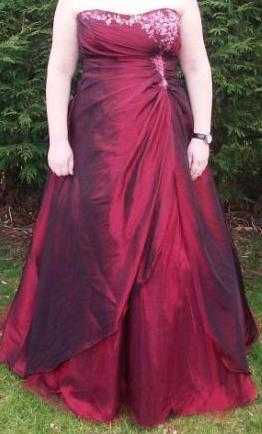 PromBridesmaid Dress  Deep Red