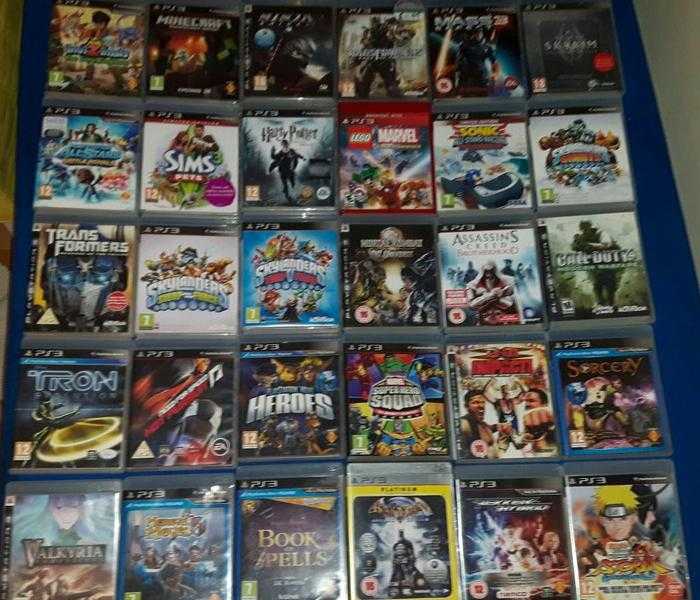 PS3 Console with 30 games, Web cam and other accs