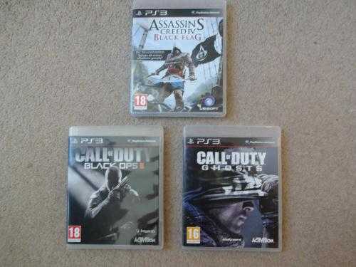 PS3 Games - Call of Duty Black Ops II, Ghosts, Assassins Creed IV