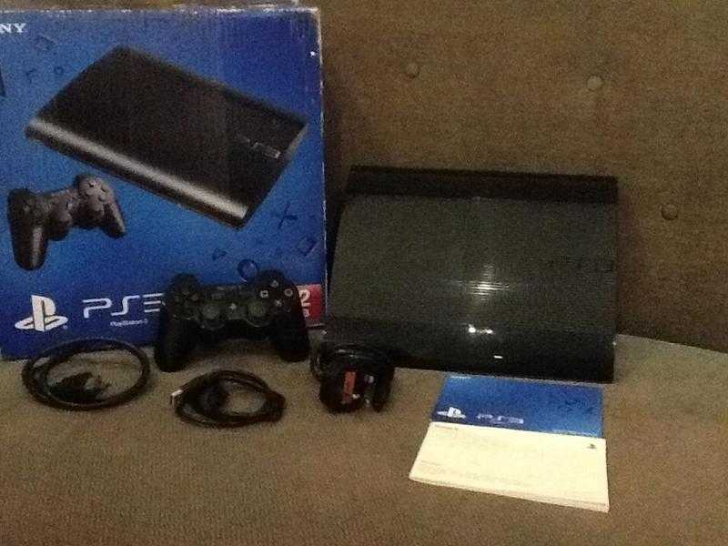 PS3 SUPER SLIM CONSOLE WITH ORIGINAL BOX IN EXCELLENT CONDITION - FREE DELIVERY