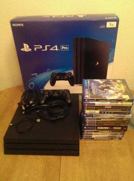 Ps4 pro 1tb with 16 games.