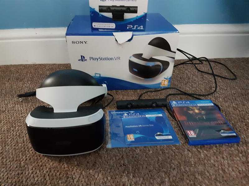 ps4 vr with camera v2 and game new