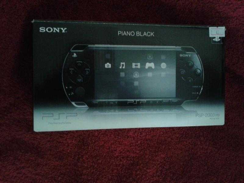 PSP black with charger, GWO, Boxed