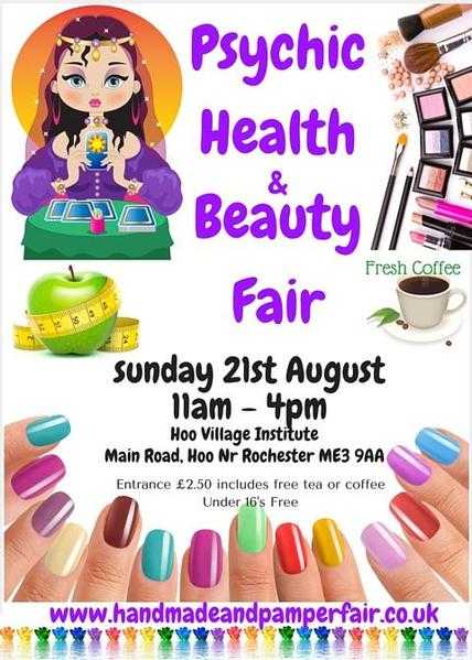 Psychic Health And Beauty Fair 21st August Sunday Hoo, Rochester