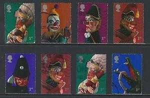 punch and judy set of 8 stamps 2001