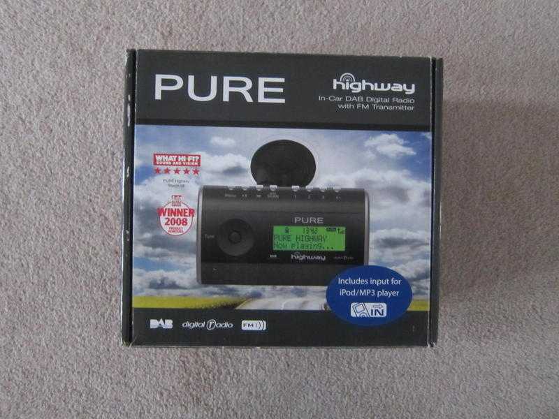 PURE highway In-Car DAB Radio with FM transmitter