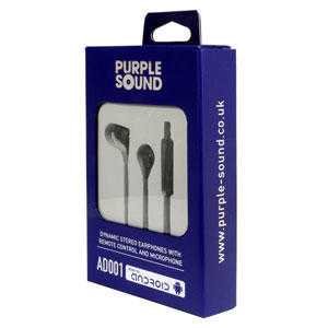 Purple Sound AD001 Earphones - Designed for Andriod