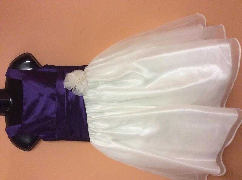 Purple Venus flower girl dress