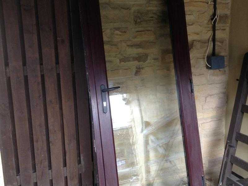 PVC Rosewood external Back Door
