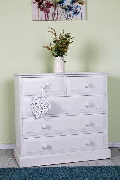 QUALITY 2 OVER 3 SOLID PINE PAINTED CHEST - CAN DELIVER UK WIDE