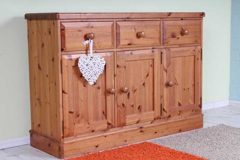 QUALITY SOLID PINE SIDEBOARD OVER 4 FT - CAN COURIER