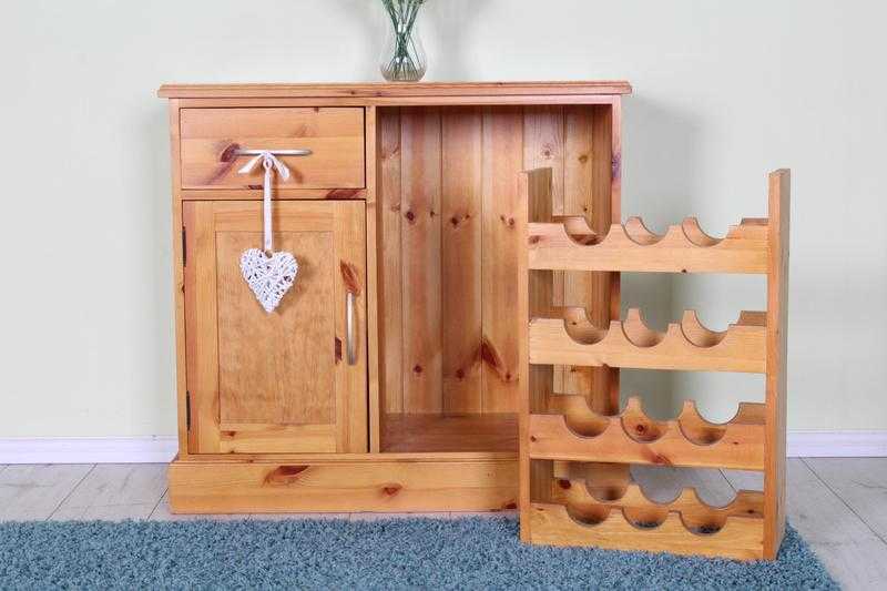 QUALITY SOLID PINE WINE STORAGE CUPBOARD - CAN COURIER