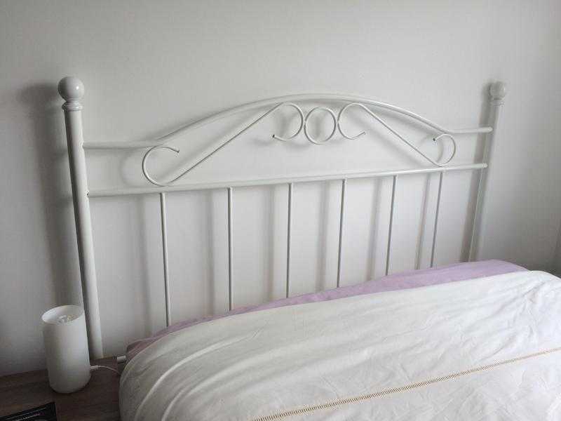 Quality White Metal Double headboard