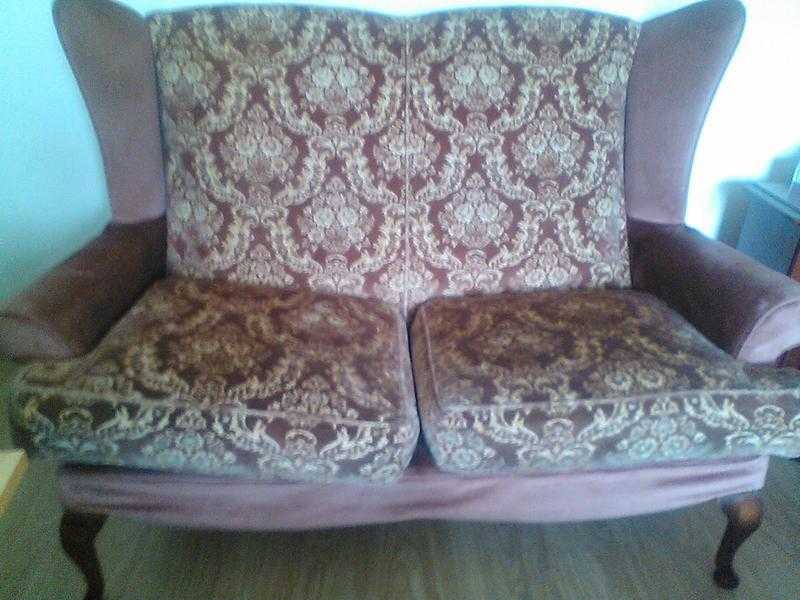 Queen Anne Chairs (1 two seater amp 1 single seat)