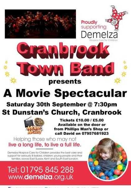 quotA Movie Spectacularquot with Cranbrook Town Band in aid of Demelza