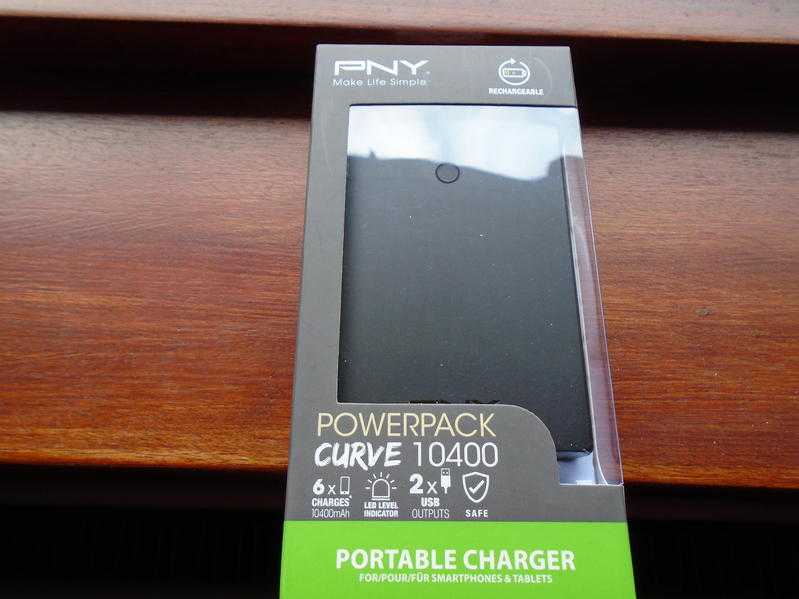 quotPNYquot POWERPACK CURVE 10400 PORTABLE CHARGER for SMARTPHONES and TABLETS, BRAND NEW in SEALED BOX