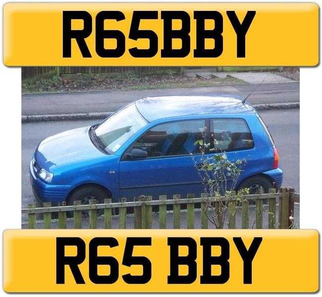 R65BBY Robbie Robert Robby Seat Arosa 1.0 low insurance petrol LPG runaround Robbie Robby private plate