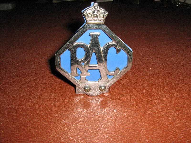 R.A.C. CAR BADGE (circ 1950)