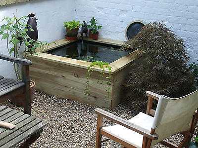 RAISED POND-PATIO, GARDEN, 4FT X 4FT X18inches