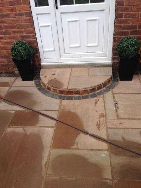 Raj Green Indian sandstone Paving Calibrated 22mm Thick