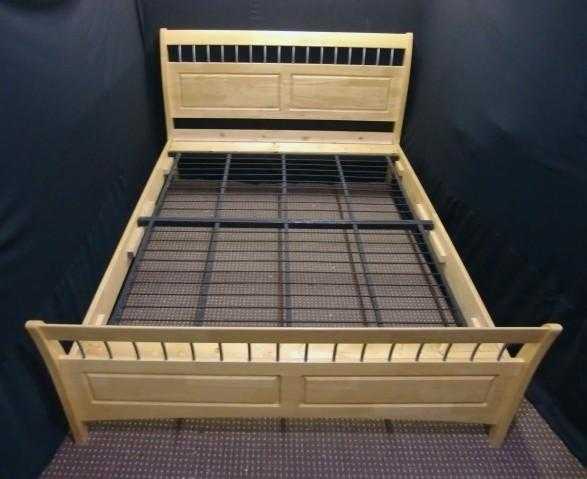 RAJA KING SIZE BIRCH AND SILVER COLOUR BED FRAME