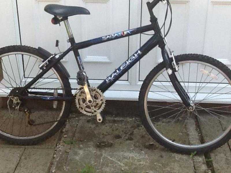 Raleigh mountain bike.