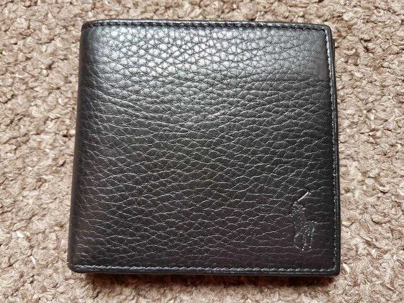 Ralph Lauren Leather Billfold Wallet With Coin Pocket