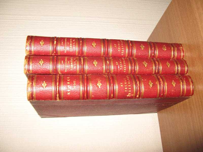 rare 3 leather bound books year 1852
