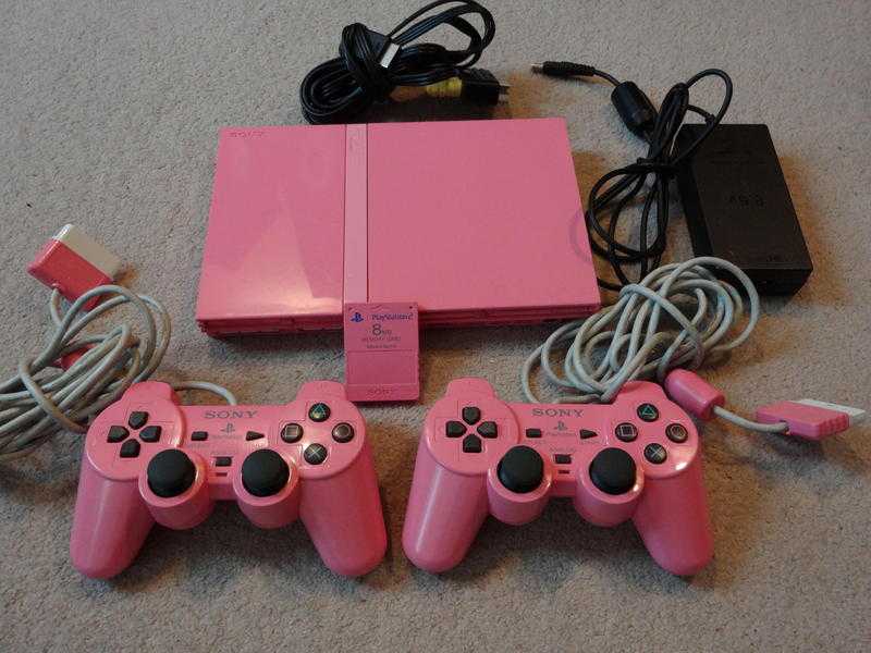 Rare Pink PS2 Game Console - Playstation 2