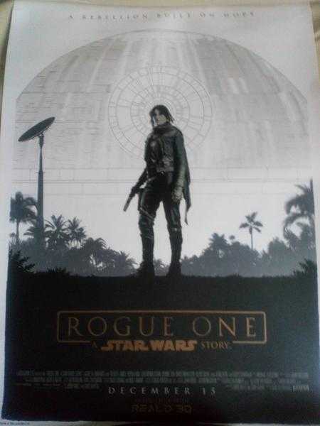 Rare Rogue One Movie Poster,never framed in tube