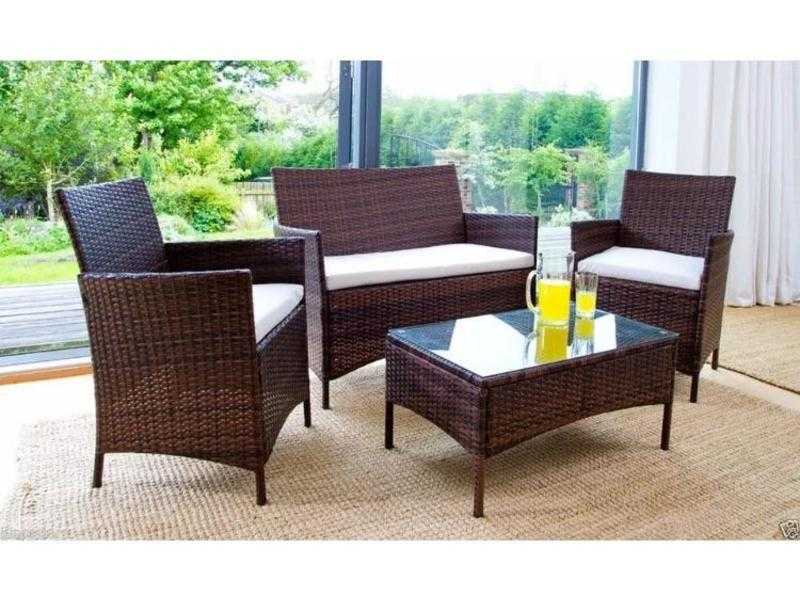 Rattan garden furniture