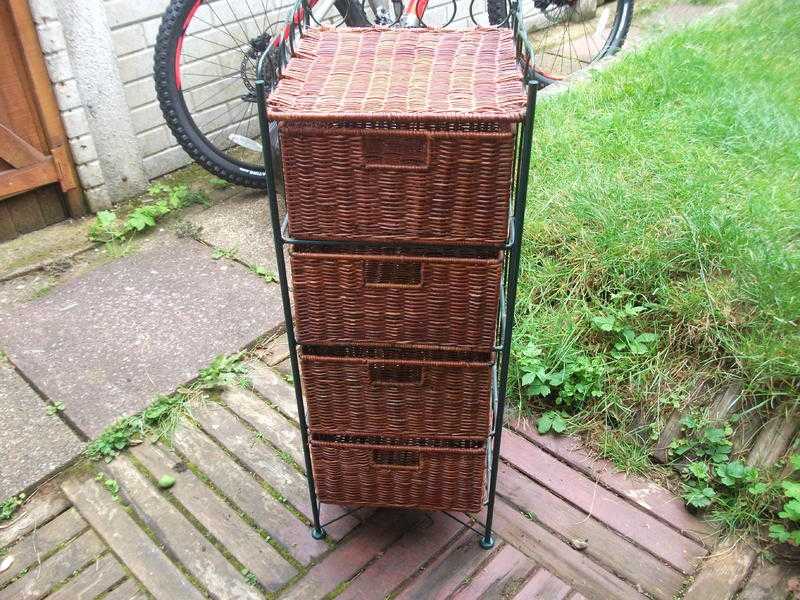 rattan shelving unit