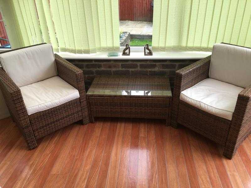 rattan sofa and chairs