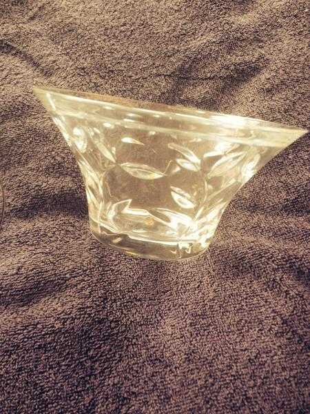 RCR 24 lead crystal bowl with lid.