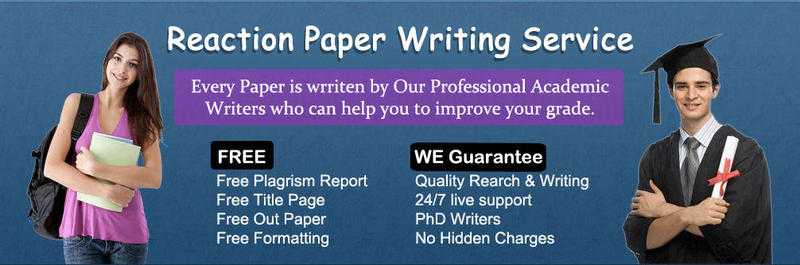 Reaction Paper Writing Service  ContentWritings.com