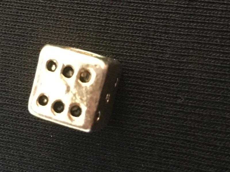 real gold dice pandora charm