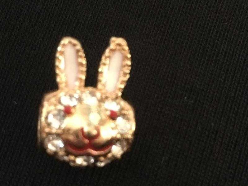 real gold rabbit with diamonds pandora charm.