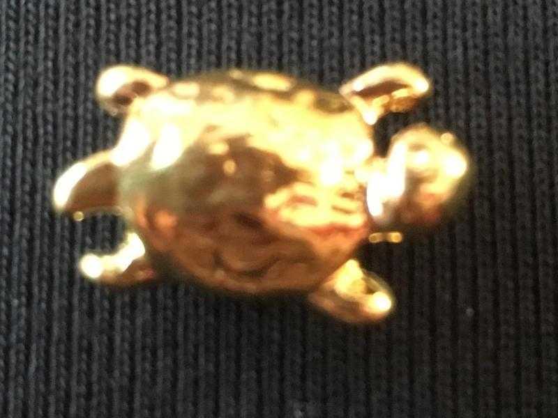 real gold turtle pandora charm.