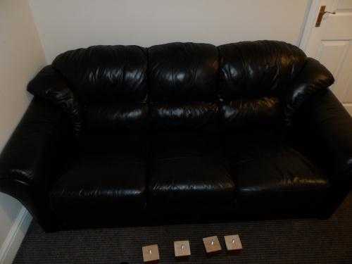 Real Leather 3 Seater Sofa RRP650