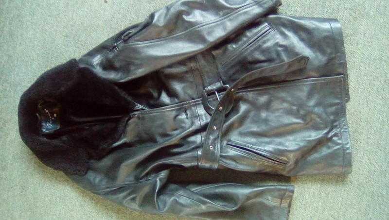 Real leather coat