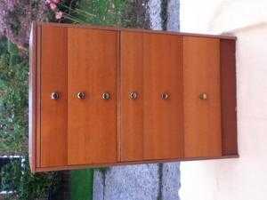 REAL PINE CHEST OF DRAWERS AND CHILDRENS WARDROBE