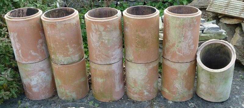 Reclaimed Chimney Clay Flue Pipe Sections.