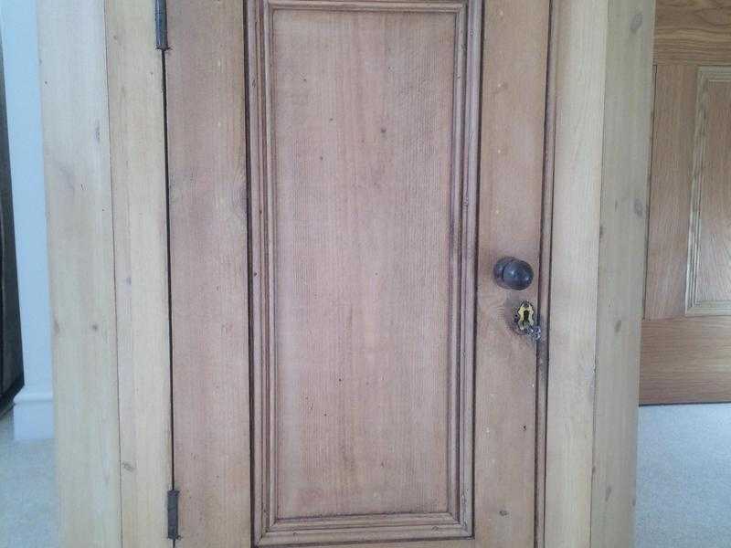 Reclaimed pine corner wall cupboard