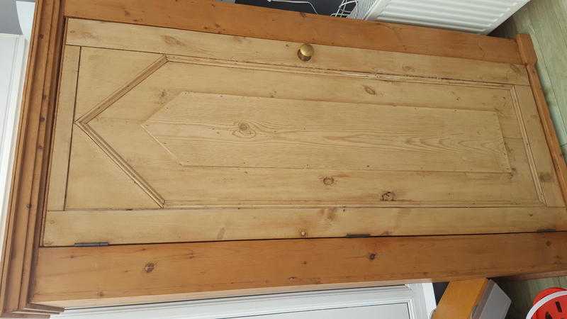 Reclaimed pine wardrobe with 16th century door